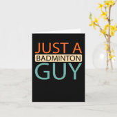 Dminton Player Court - Shuttle Just A Dminton Guy Kaart (Gele Bloem)