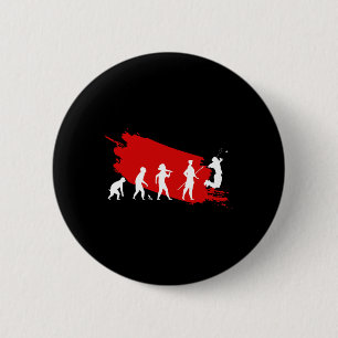 Dminton speler Evolution Funny Sport Coach Graphi Ronde Button 5,7 Cm