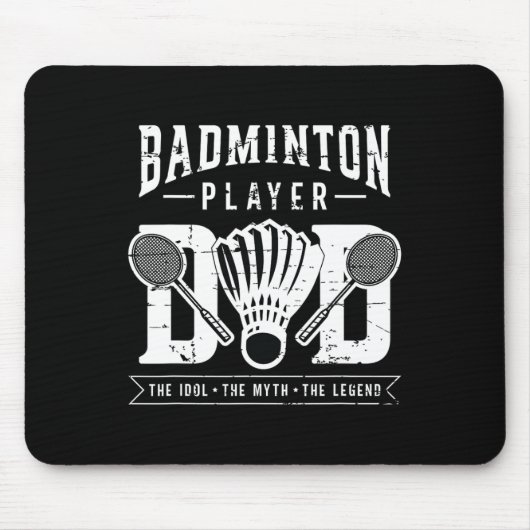 Dminton speler Pap de shuttle speler Dminton spele Muismat (Voorkant)