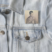 Dmitri Dmitrievich Shostakovich als kind Vierkante Button 5,1 Cm (In situ)