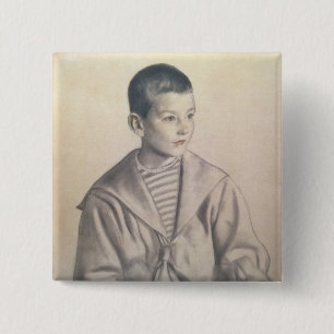 Dmitri Dmitrievich Shostakovich als kind Vierkante Button 5,1 Cm