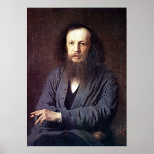 Dmitri Ivanovich Mendeleev door Ivan Kramskoy Poster