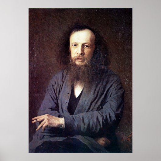 Dmitri Ivanovich Mendeleev door Ivan Kramskoy Poster (Voorkant)