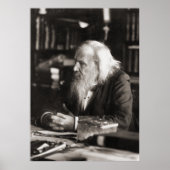 Dmitri Ivanovich Mendeleev Portrait Poster (Voorkant)