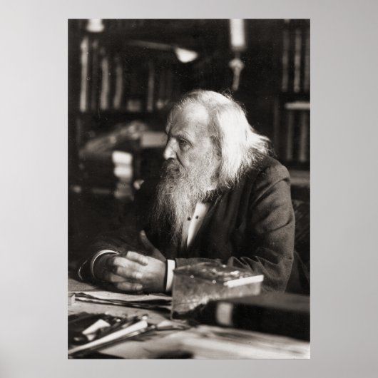 Dmitri Ivanovich Mendeleev Portrait Poster (Voorkant)