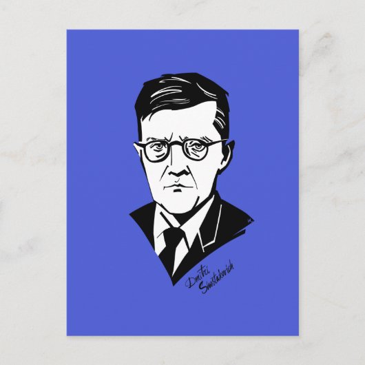 Dmitri Shostakovich Briefkaart (Voorkant)