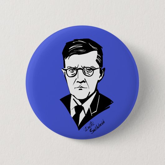 Dmitri Shostakovich Ronde Button 5,7 Cm (Voorkant)
