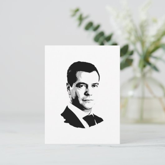 Dmitriy Medvedev Briefkaart (Staand voorkant)