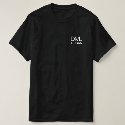 DML URBAN Simple negra T-shirt (Design voorkant)