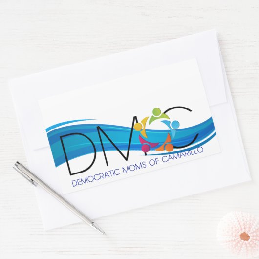 DMOC Blue Wave-Bumpersticker Rechthoekige Sticker (Envelop)