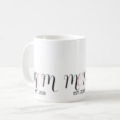 DMom Established Black Pink Script New Mom Gift Koffiemok (Voorkant links)
