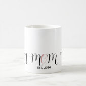 DMom Established Black Pink Script New Mom Gift Koffiemok (Center)