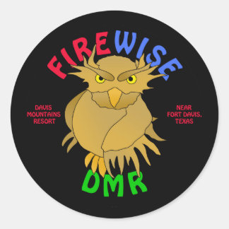 DMR. Firewise Owl Stickers & meer (zwart)