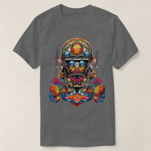 DMT Art Psychedelic Spaceman 4 T-shirt (Design voorkant)