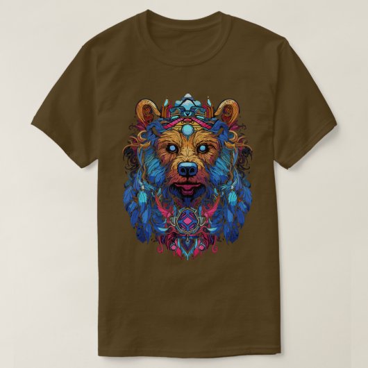 DMT Art Psychedelisch Beer T-shirt (Design voorkant)