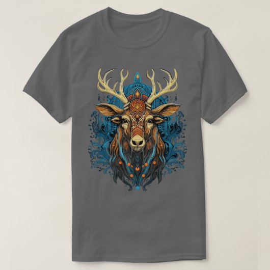 DMT Art Psychedelische rendieren T-shirt (Design voorkant)