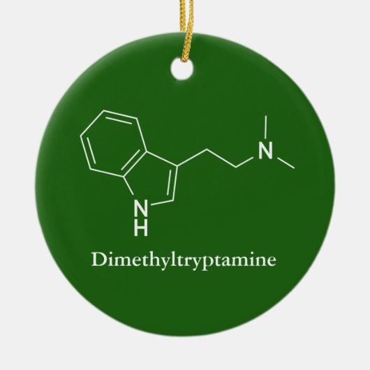 DMT Dimethyltryptamine Molecule Chemie Keramisch Ornament (Voorkant)