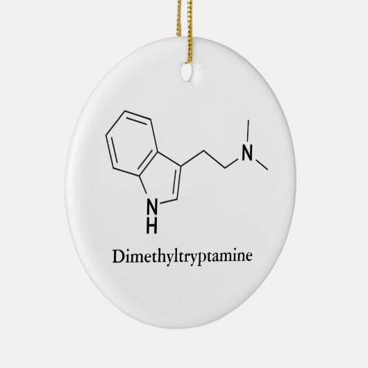 DMT Dimethyltryptamine Molecule Chemie Koel Keramisch Ornament (Rechts)