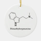 DMT Dimethyltryptamine Molecule Chemie Koel Keramisch Ornament (Voorkant)
