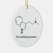 DMT Dimethyltryptamine Molecuul Chemie Cool Keramisch Ornament (Rechts)