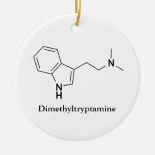 DMT Dimethyltryptamine Molecuul Chemie Cool Keramisch Ornament
