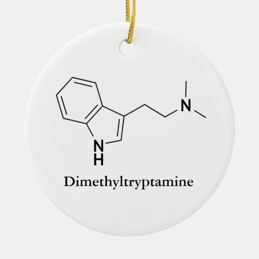 DMT Dimethyltryptamine Molecuul Chemie Cool Keramisch Ornament (Voorkant)