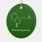 DMT Dimethyltryptamine Molecuul Chemie Keramisch Ornament (Links)