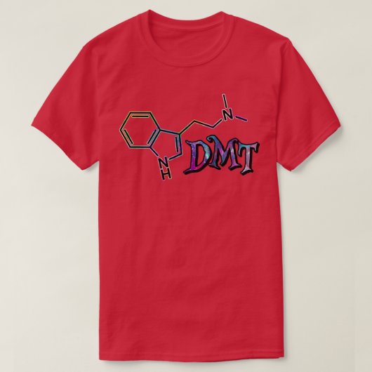 DMT het gedistilleerde molecuul T-shirt (Design voorkant)