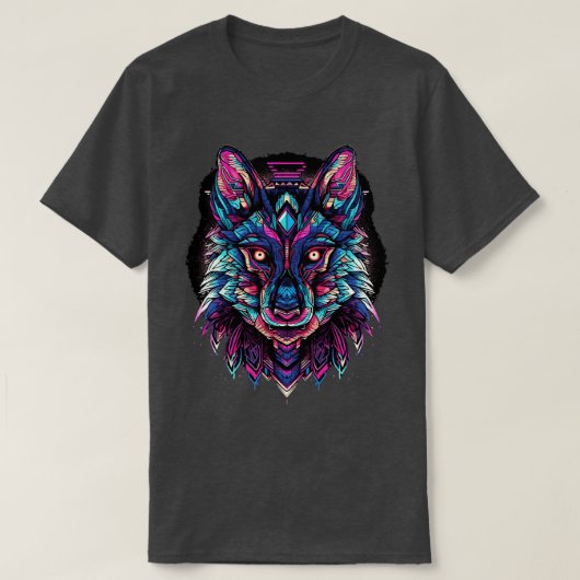 DMT Kunst Stijl Wolf 6 T-shirt (Design voorkant)
