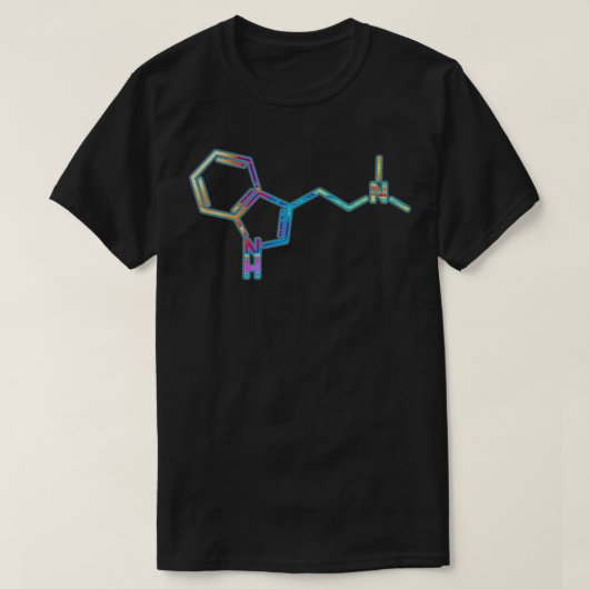 DMT Molecule voor Psychedelic Art Lovers T-shirt (Design voorkant)