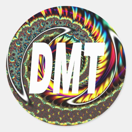 DMT RONDE STICKER (Voorkant)