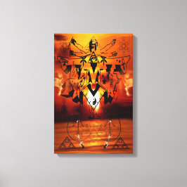 DMT SPIRITUELE GRAFFITI-CANVAS-ILLUMINATIE CANVAS AFDRUK