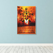 DMT SPIRITUELE GRAFFITI-CANVAS-ILLUMINATIE CANVAS AFDRUK (Insitu (Houten vloer))