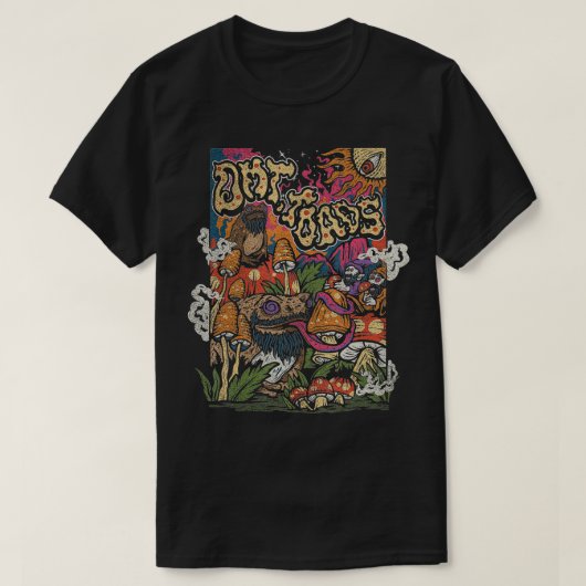 DMT Toads Psychedelic Geïnspireerde trippy paddens T-shirt (Design voorkant)