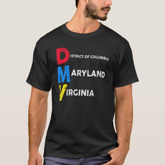 DMV (alias DC Maryland, Virginia) T-shirt (Voorkant)