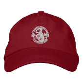 DMV Baseball Hat White Logo. Geborduurde Pet (Voorkant)