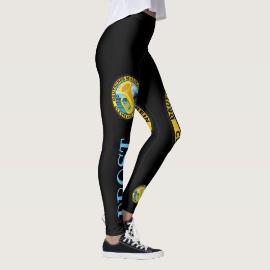DMV Prost Zwarte Leggings met de Logo van de Kleur (Rechts)
