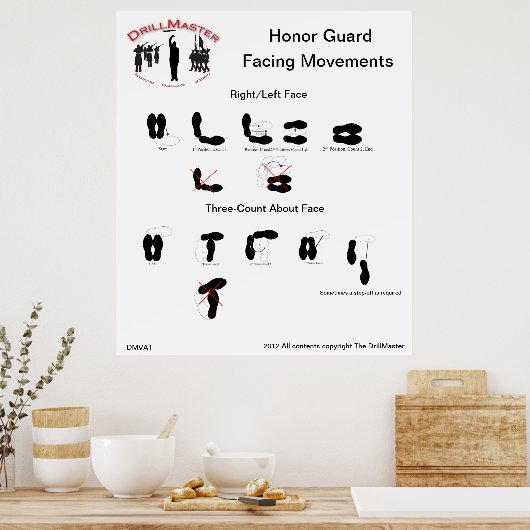 DMVA1 Honor Guard Facing Movements Poster (Keuken)