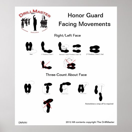 DMVA1 Honor Guard Facing Movements Poster (Voorkant)