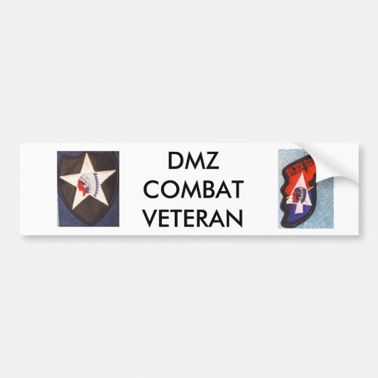 DMZ COMBAT VETERAN BUMPERSTICKER (Voorkant)