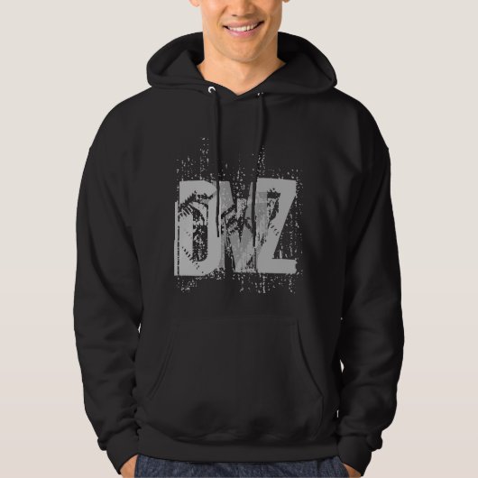 DMZ (in Zwart #2) Hoodie (Voorkant)