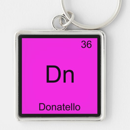 Dn - Donatello Grappig Chemie Element Symbool T-sh Sleutelhanger (Voorkant)