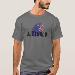 DNA Australian Fingerprin Cool Australia Flag Prou T-shirt