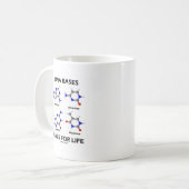 DNA-basen voor de levenscyclus (chemiemologische m Koffiemok (Voorkant links)