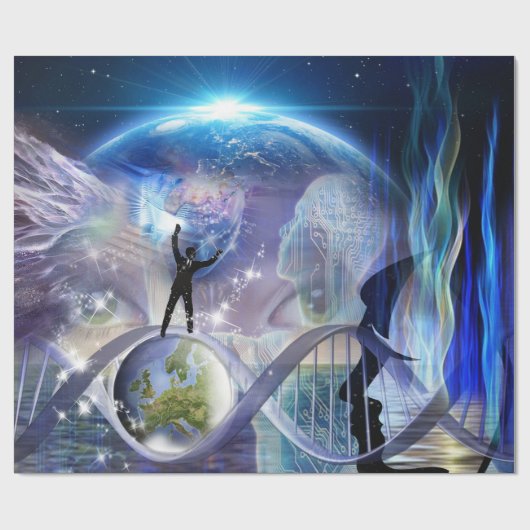 DNA-bewustmakingsontwerp Cadeaupapier (Vlak)