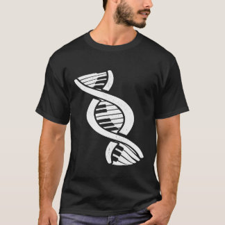 DNA Biologie Pianist Gift Klassieke Muziek Piano T-shirt