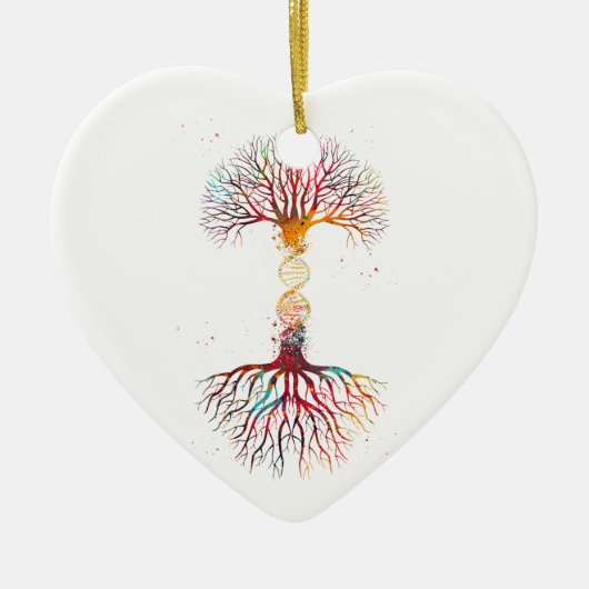 DNA-boom Keramisch Ornament (Voorkant)