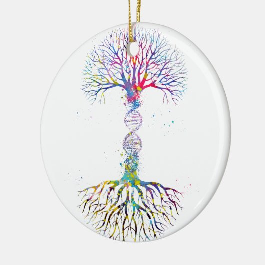 DNA-boom Keramisch Ornament (Links)