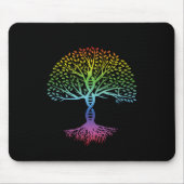 DNA Boom kleurrijke Meditatie Yoga Zen Asana Gift Muismat (Voorkant)