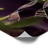 DNA-BOOM OF -Boom POSTER-GELD ACHTERGROND Poster (Hoek)